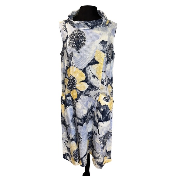 Habitat Dresses & Skirts - NEW Liv by Habitat Clothes Easy Floral Cowl Tank Dress Women Size S Blue Yellow‎